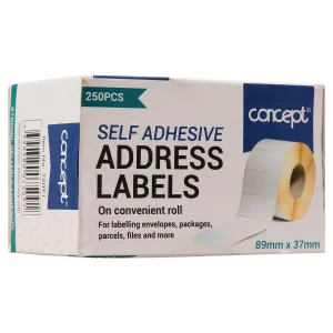 ■ Concept - Self Adhesive White Address Labels - Roll of 250