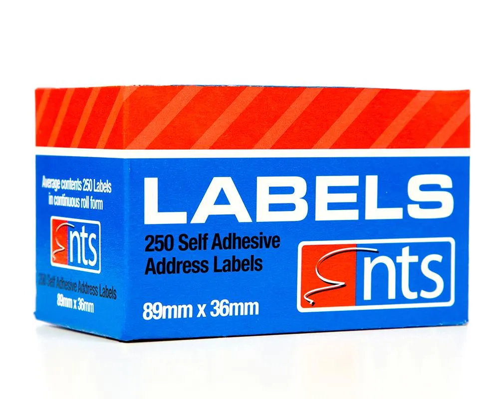 ■ NTS - Address Labels 89mm x 36mm - 250 Labels on a Roll