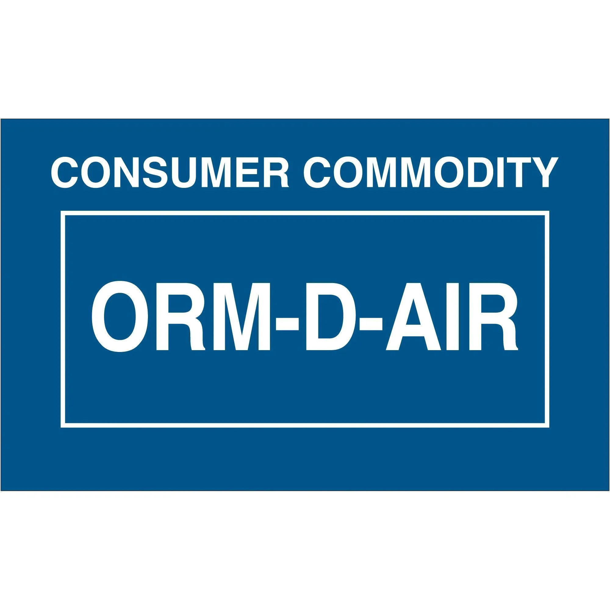 1 3/8 x 2 1/4" - "Consumer Commodity ORM-D-AIR" Labels