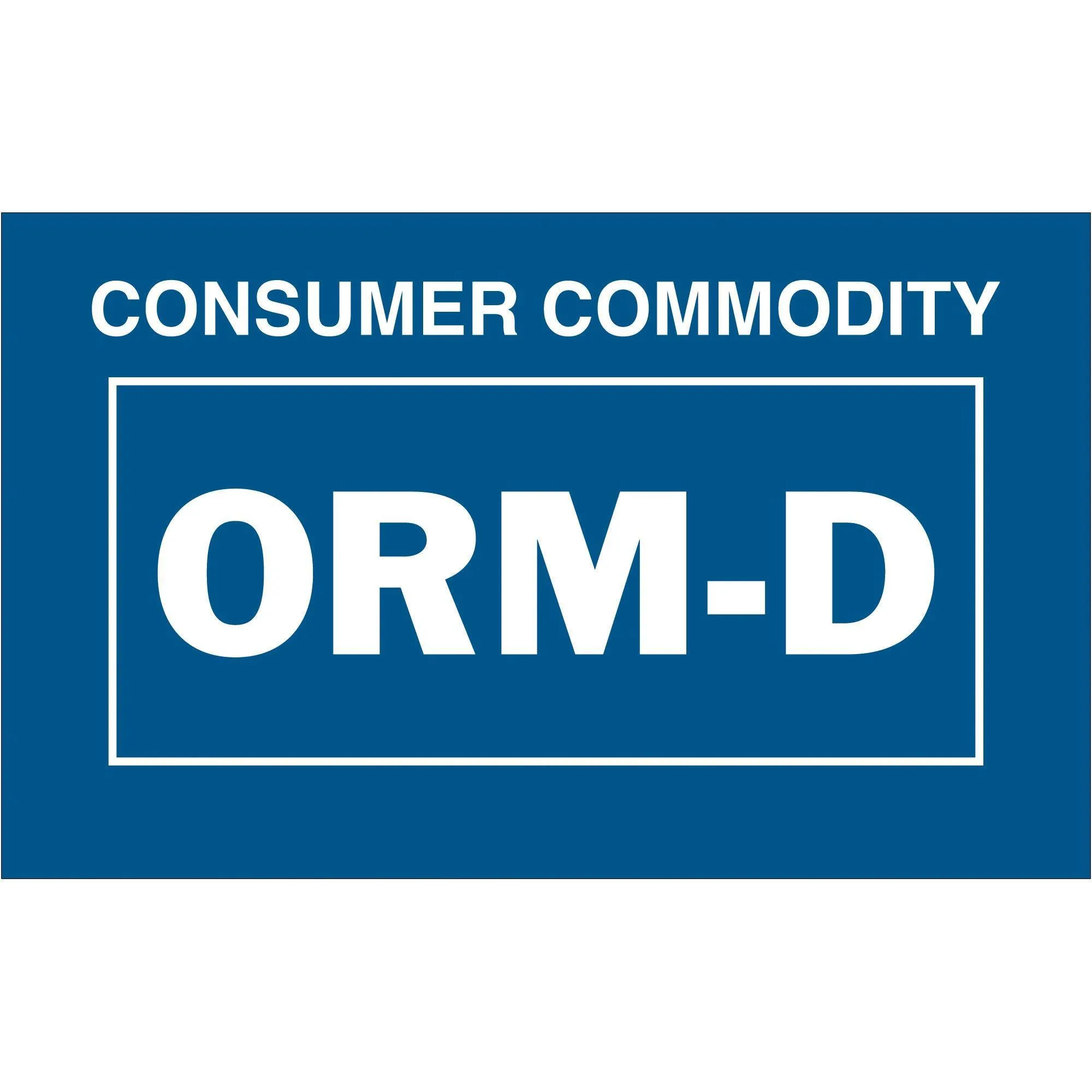 1 3/8 x 2 1/4" - "Consumer Commodity ORM-D" Labels