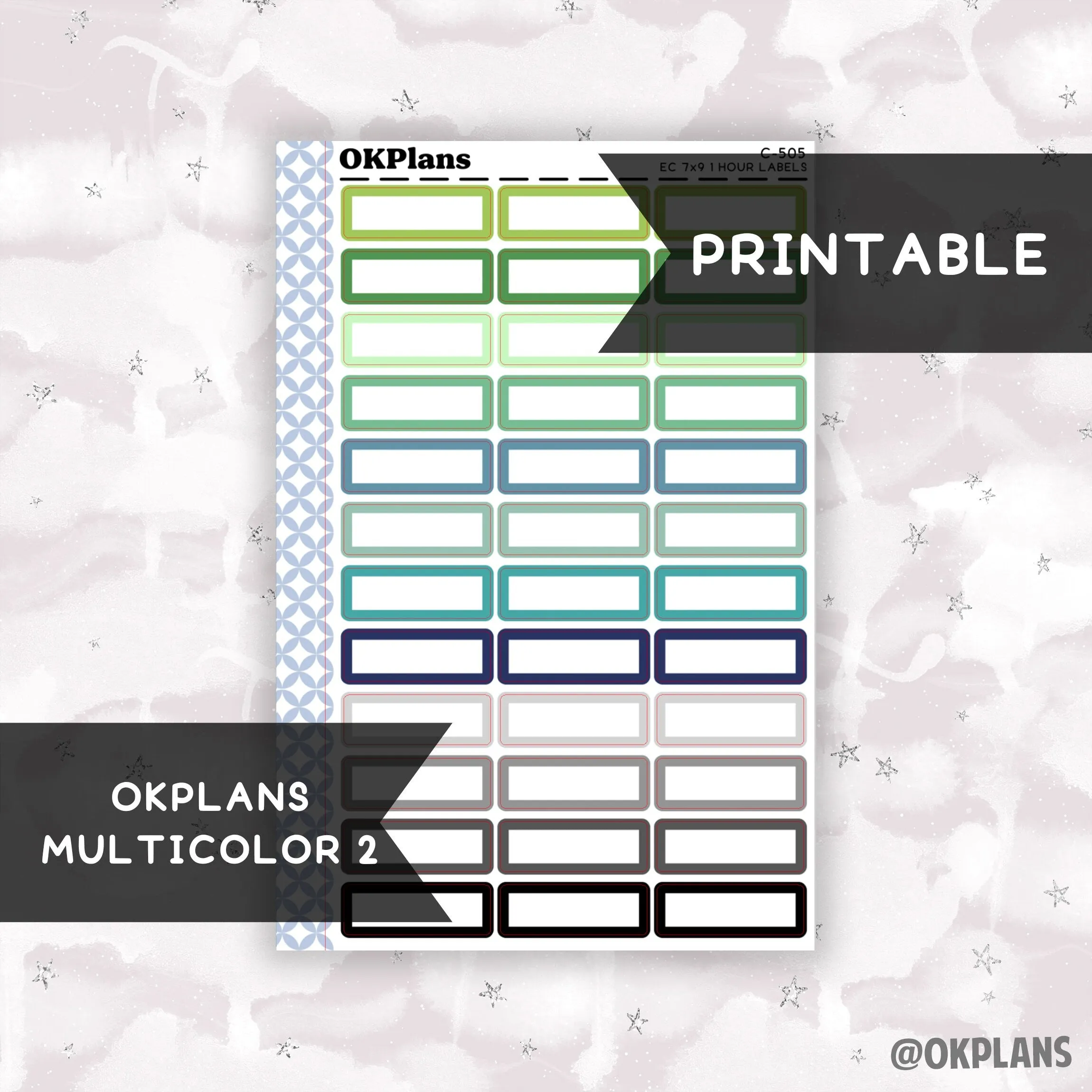 1 HR 7x9 EC Labels // Multicolor 2 // Printable // C-505 // Multicolor Functional