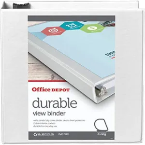 3'' VIEW D RING BINDER- WHITE