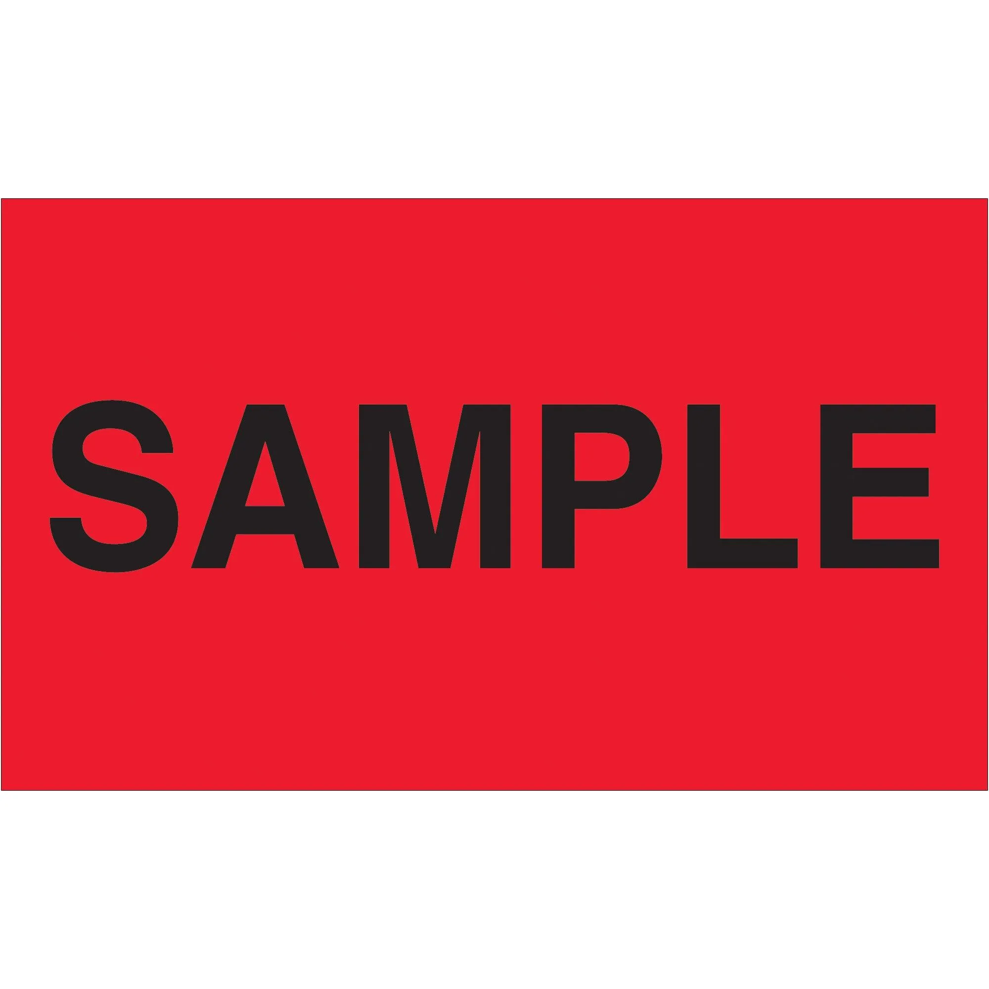 3 x 5" - "Sample" (Fluorescent Red) Labels