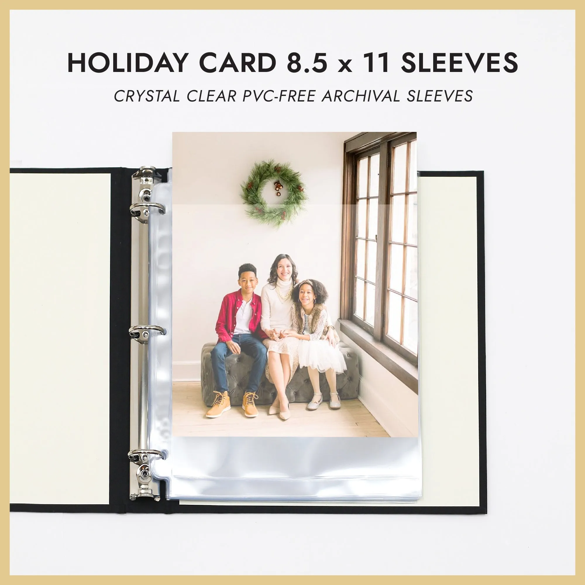 8.5x11 Holiday Album Sheet Protectors (for 8.5 x 11 Documents) Set Of 10