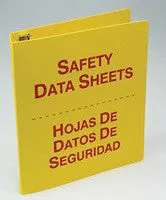 Accuform Signs 1 1/2" 3-Ring Red And Yellow Safety Data Sheets Binder With 36" Metal Security Chain