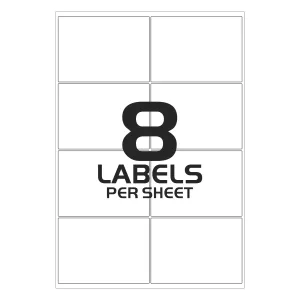 Address Labels Stickers - 8 Labels per Sheet - 99mm x 68mm