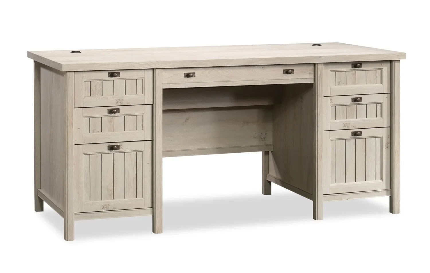 Alfena Executive Desk - Chalked Chestnut