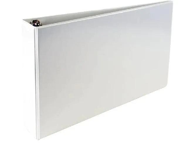 Alpha Presentation Binder 3 Rings A3 Landscape, 50mm Spine, White (306-A3)