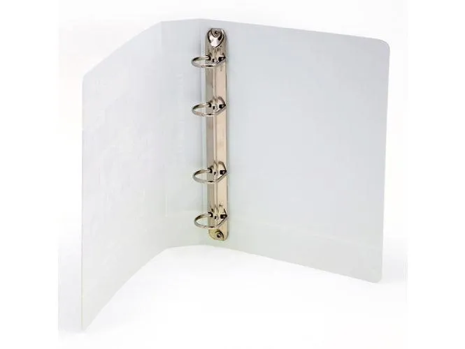 Alpha Presentation Binder 4 Rings A3 Landscape, 102mm Spine, White (410-A3)