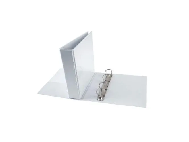 Alpha Presentation Binder 4 Rings A5, 38mm Spine, White (404-A5)