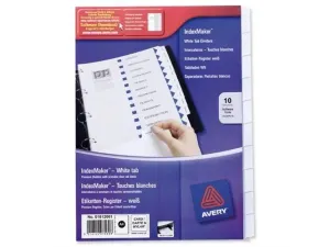 Avery IndexMaker Dividers, 10 Tabs with Clear Tab Labels