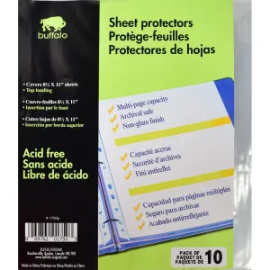 Buffalo Clear Sheet Protectors 10pk