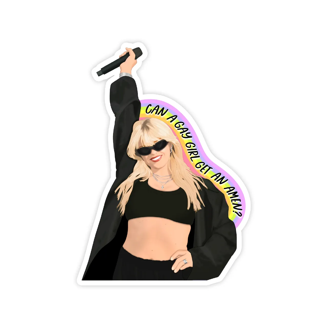 Can A Gay Girl Get An Amen Renee Rapp Pride Sticker