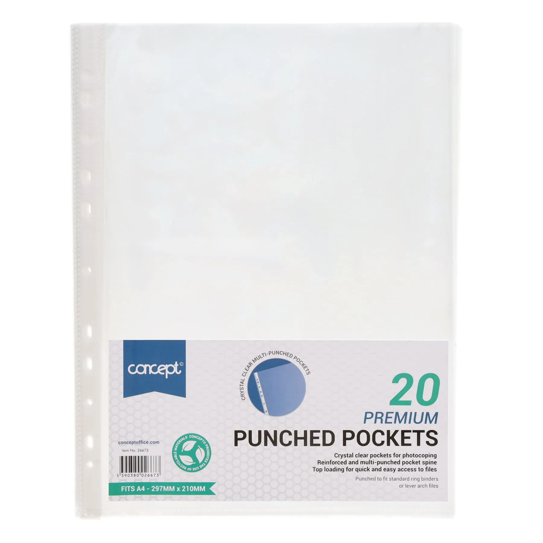 Concept - Punched Pockets A4 - Pack of 20