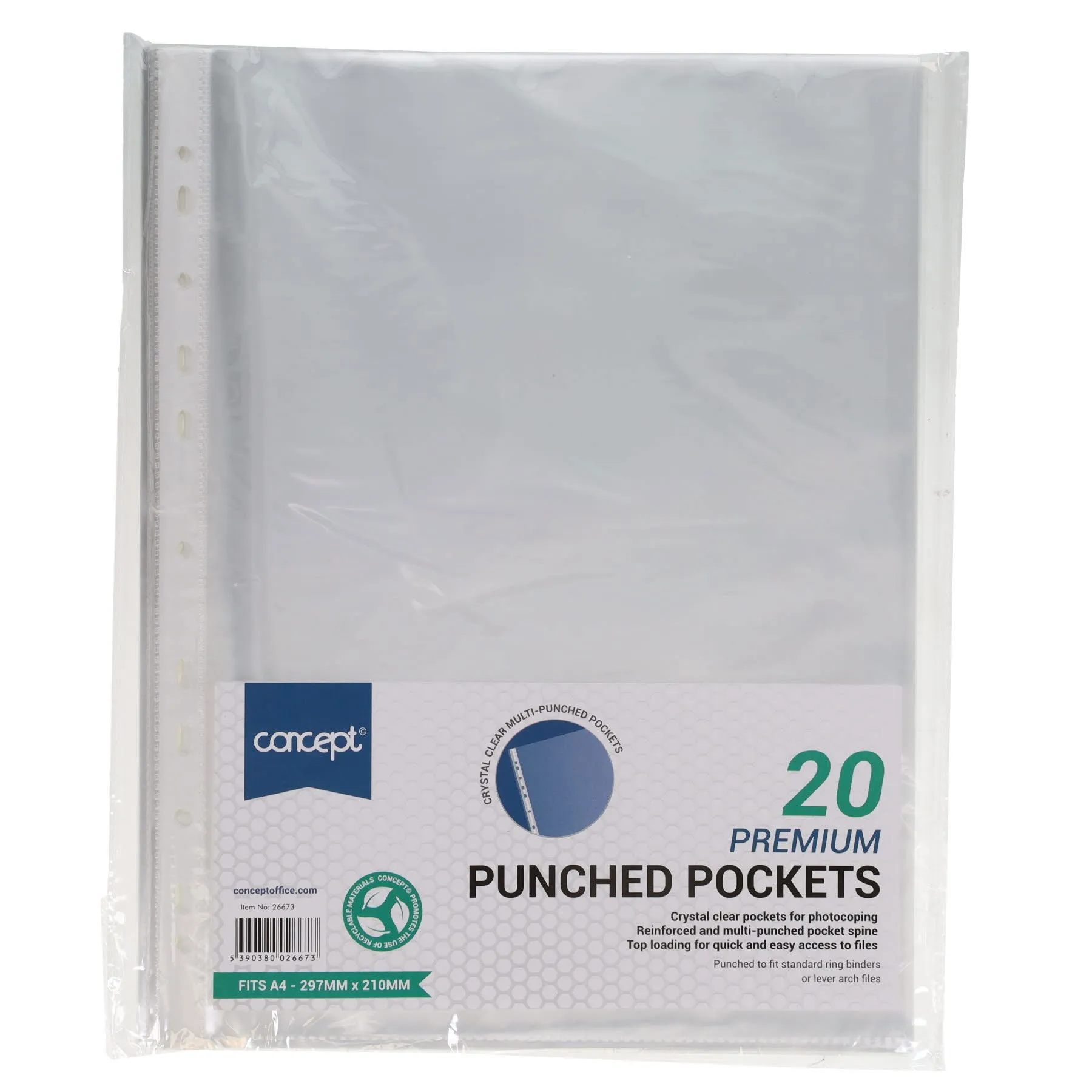 Concept - Punched Pockets A4 - Pack of 20