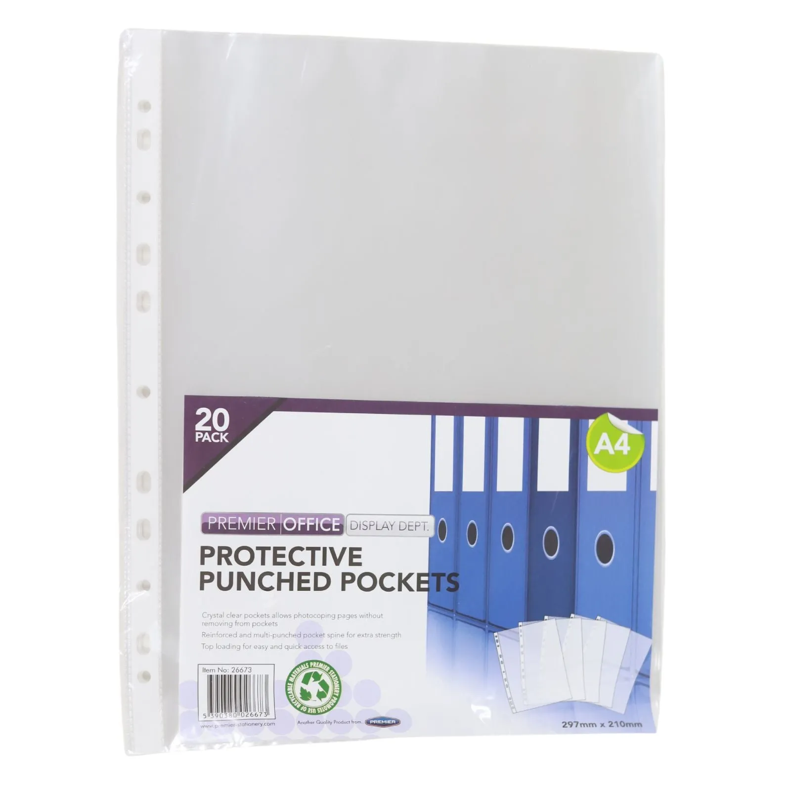 Concept - Punched Pockets A4 - Pack of 20