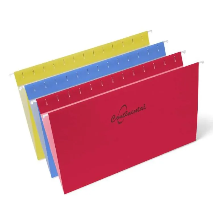 Continental Hanging File Folders Legal Size 25pk Assorted