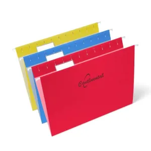 Continental Hanging File Folders Letter Sized 10pk Assorted