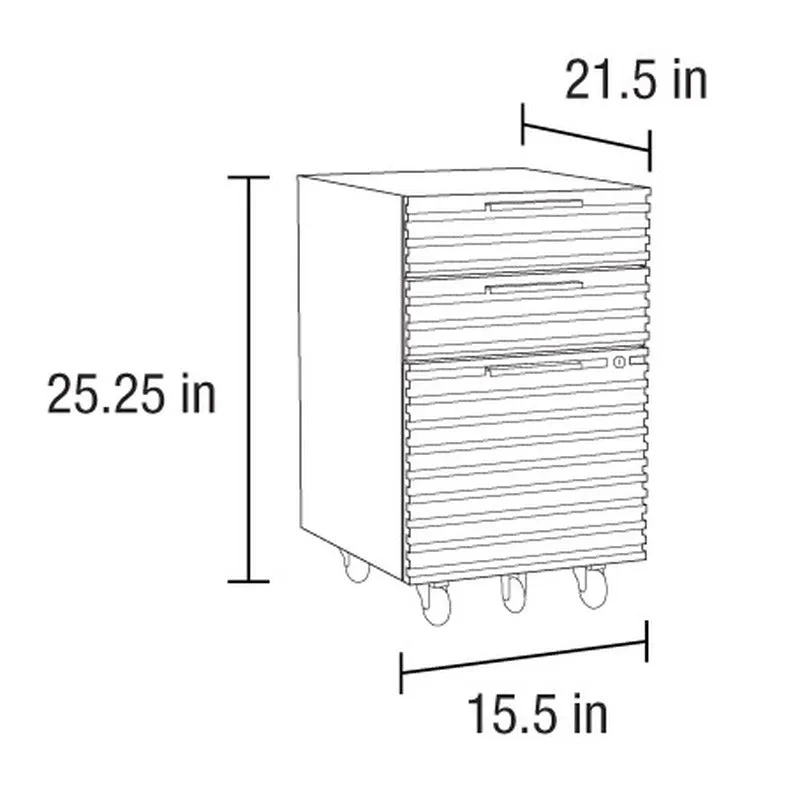 Corridor Mobile File Pedestal