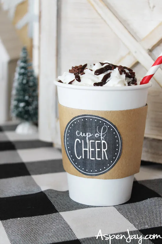 Cup of Cheer Hot Cocoa Labels