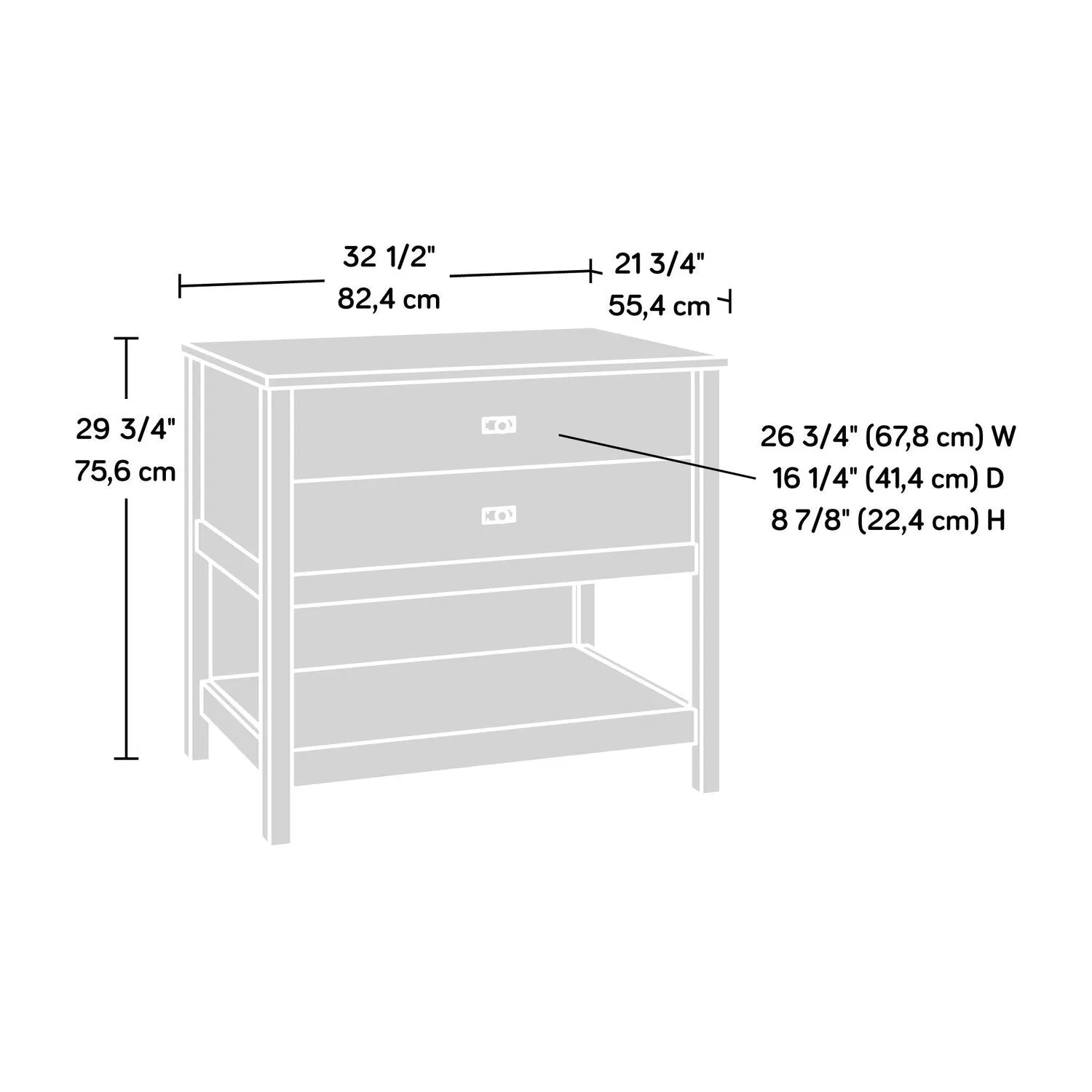 Dinsmore Filing Cabinet - Soft White