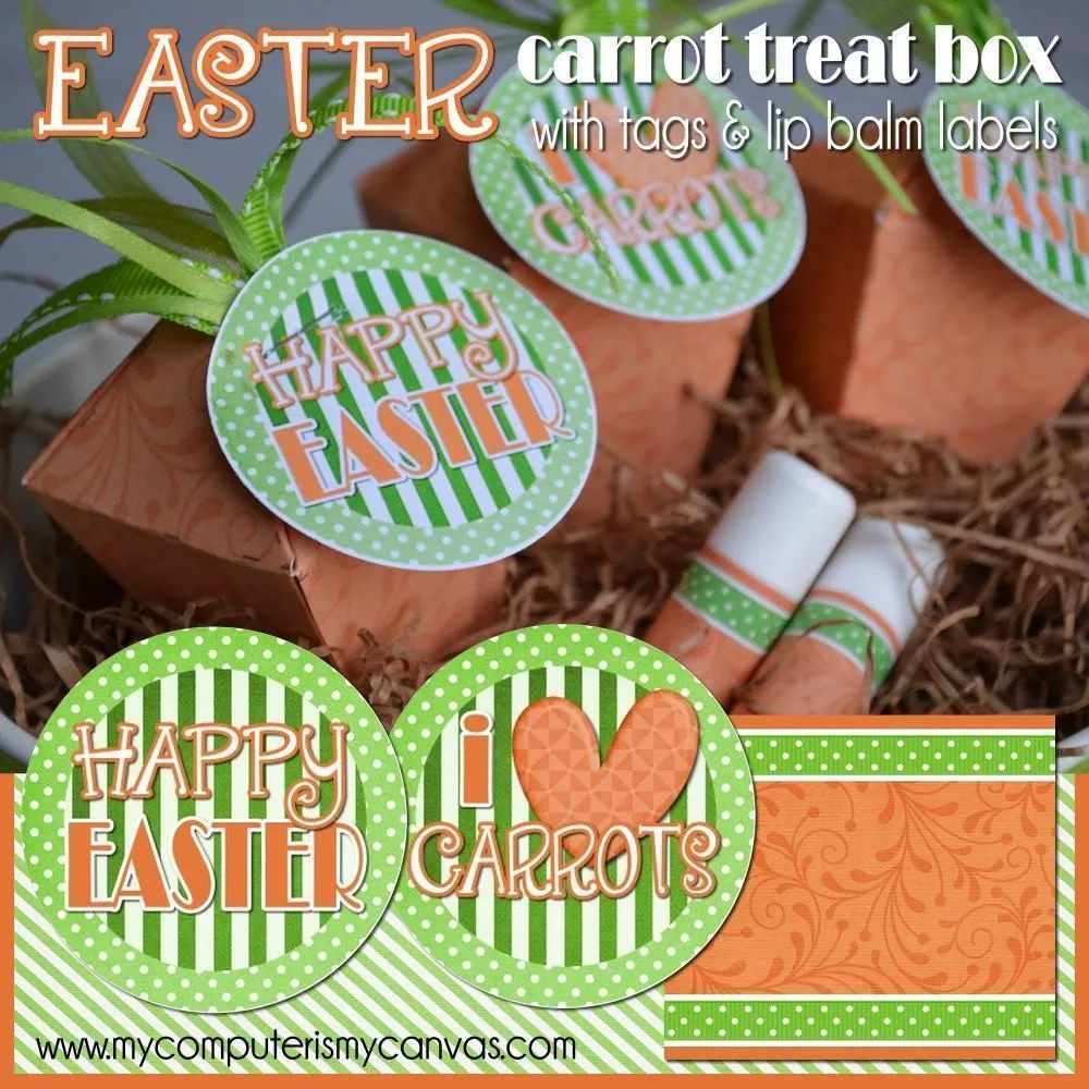 Easter Carrot Treat Box PRINTABLE {Clearance}