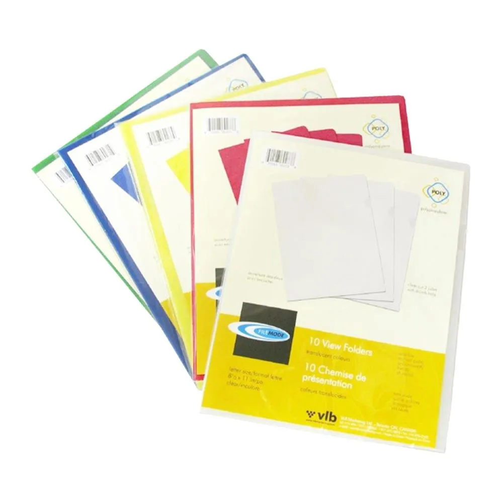 FileMode View Folder Letter Size Clear 10 Pack