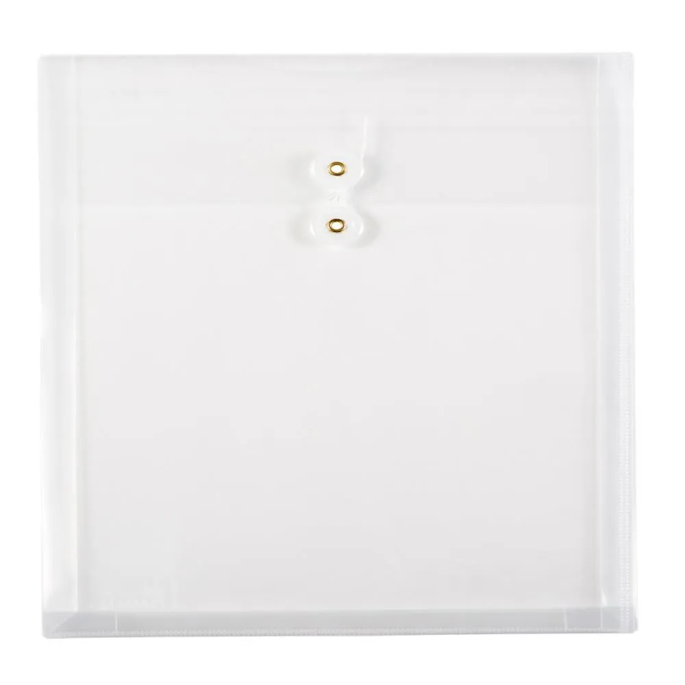 Filexec Poly Envelope With String 13x13" Clear