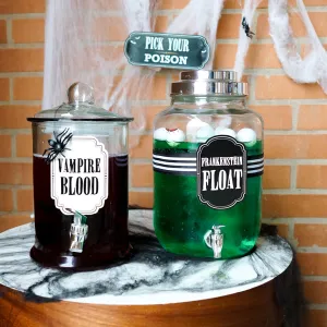 Halloween Haunted House Drinks Labels | Halloween Labels