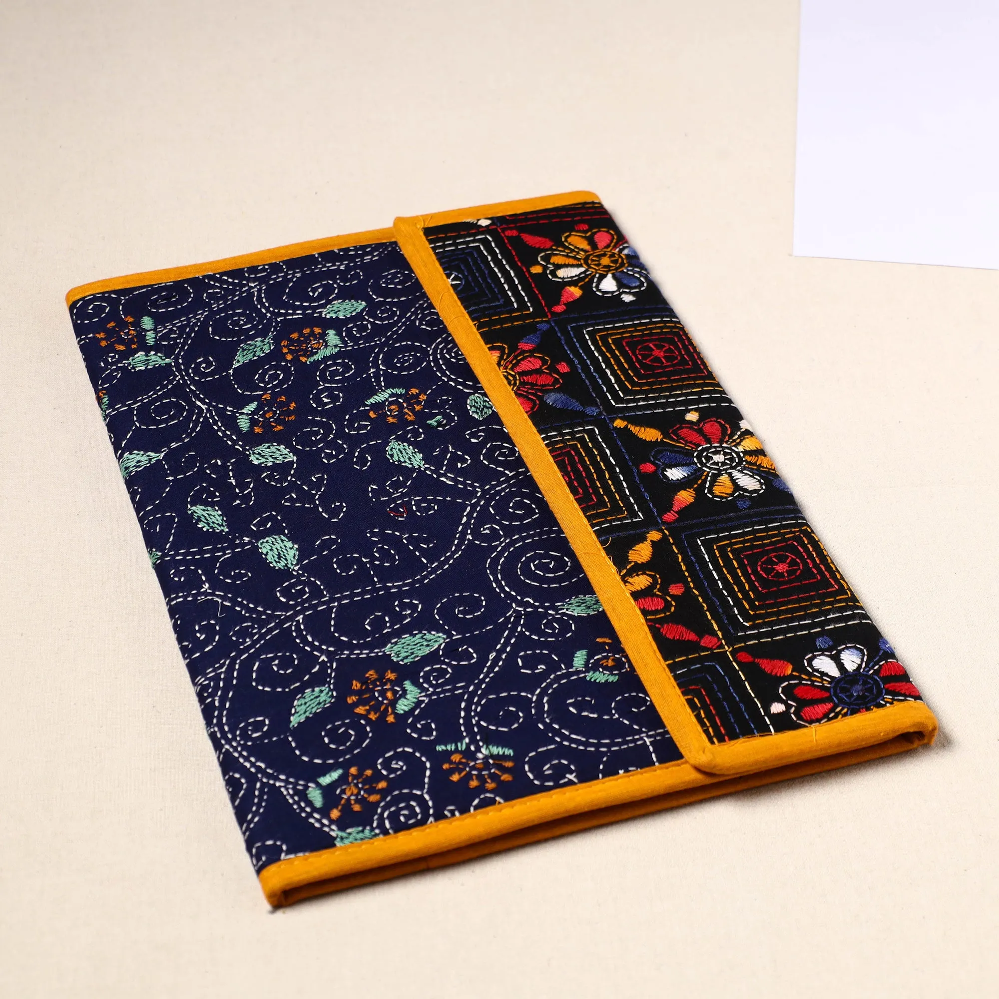 Handcrafted Bengal Kantha Work File Folder 72