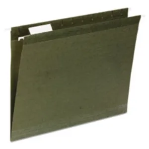 HANGING FILE FOLDER, LETTER SIZE, 1-3 TAB CUT, GREEN, 25ct Bx (5 boxes per pack)