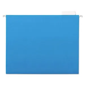 HANGING FILE FOLDER, LETTER SIZE, 1-5 CUT TOP TABS BLUE, 25ct (5 boxes per pack)