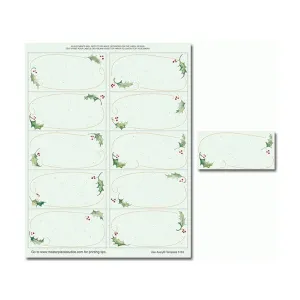 Holly Bunch Shipping Labels - 50 Labels (Label Size is 2in.x4in.) - blank labels (not personalized) (904234)