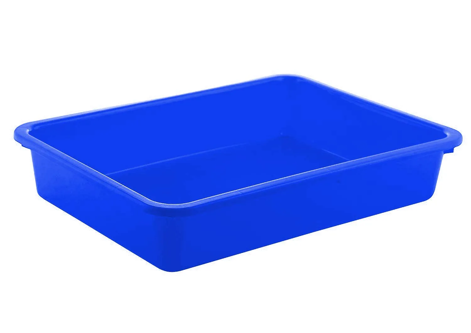 Kuber Industries Plastic 3 Pieces Small Size Stationary Office Tray, File Tray, Document Tray, Paper Tray A4 Documents/Papers/Letters/folders Holder Desk Organizer (Blue)-CTKTC42786