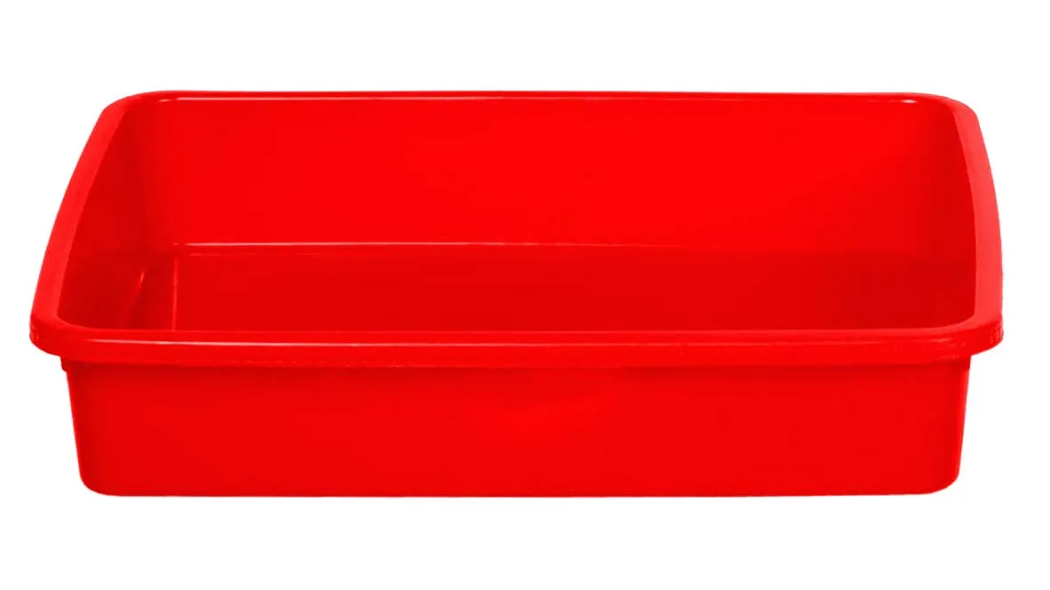 Kuber Industries Plastic Small Size Stationary Office Tray, File Tray, Document Tray, Paper Tray A4 Documents/Papers/Letters/folders Holder Desk Organizer (Red)-CTKTC042799