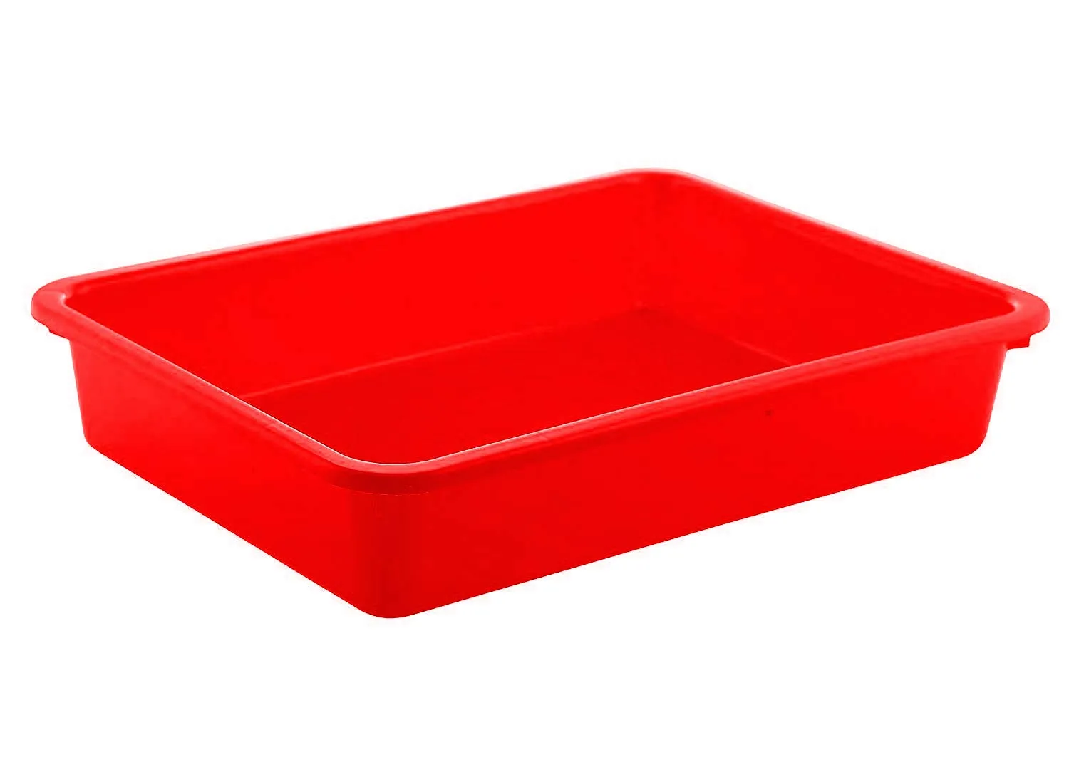 Kuber Industries Plastic Small Size Stationary Office Tray, File Tray, Document Tray, Paper Tray A4 Documents/Papers/Letters/folders Holder Desk Organizer (Red)-CTKTC042799