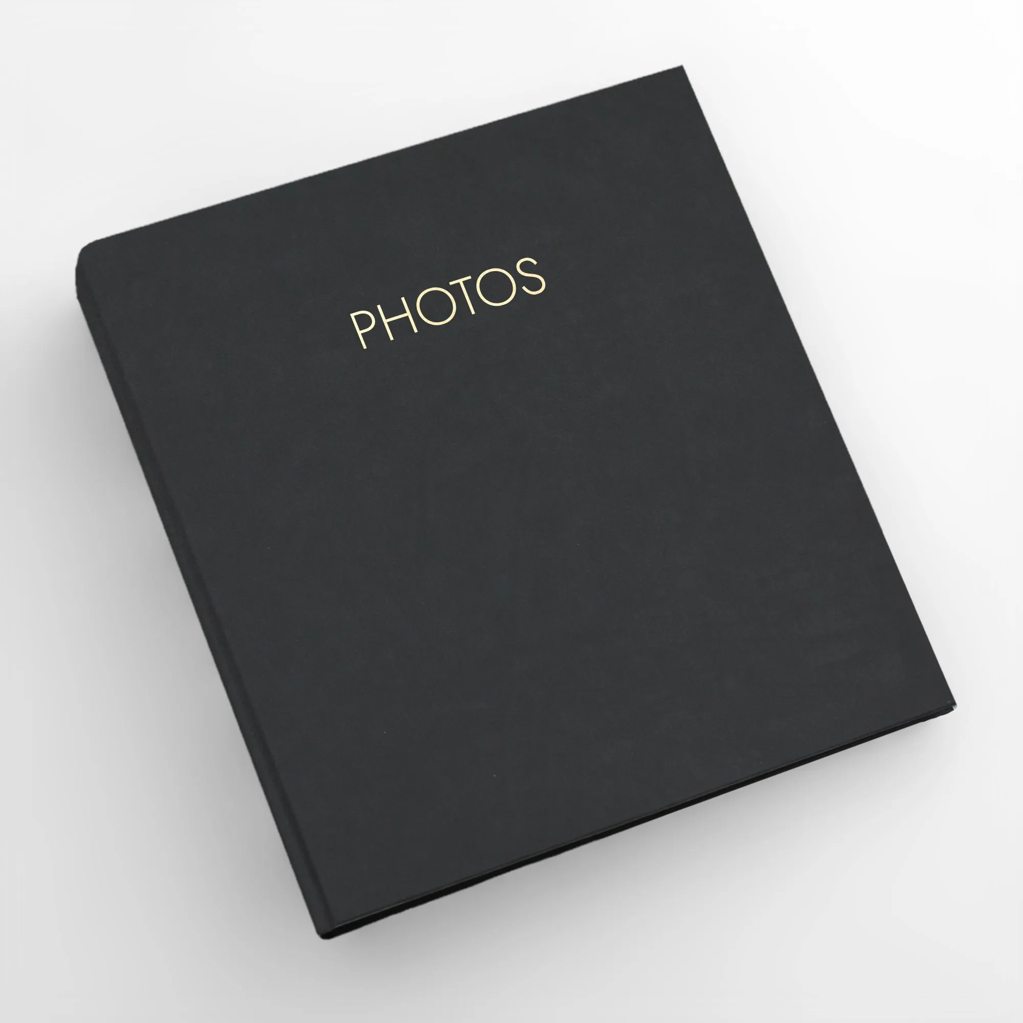 Large Photo Binder For 4x6 Photos | Cover: Black Vegan Leather | Available Personalized