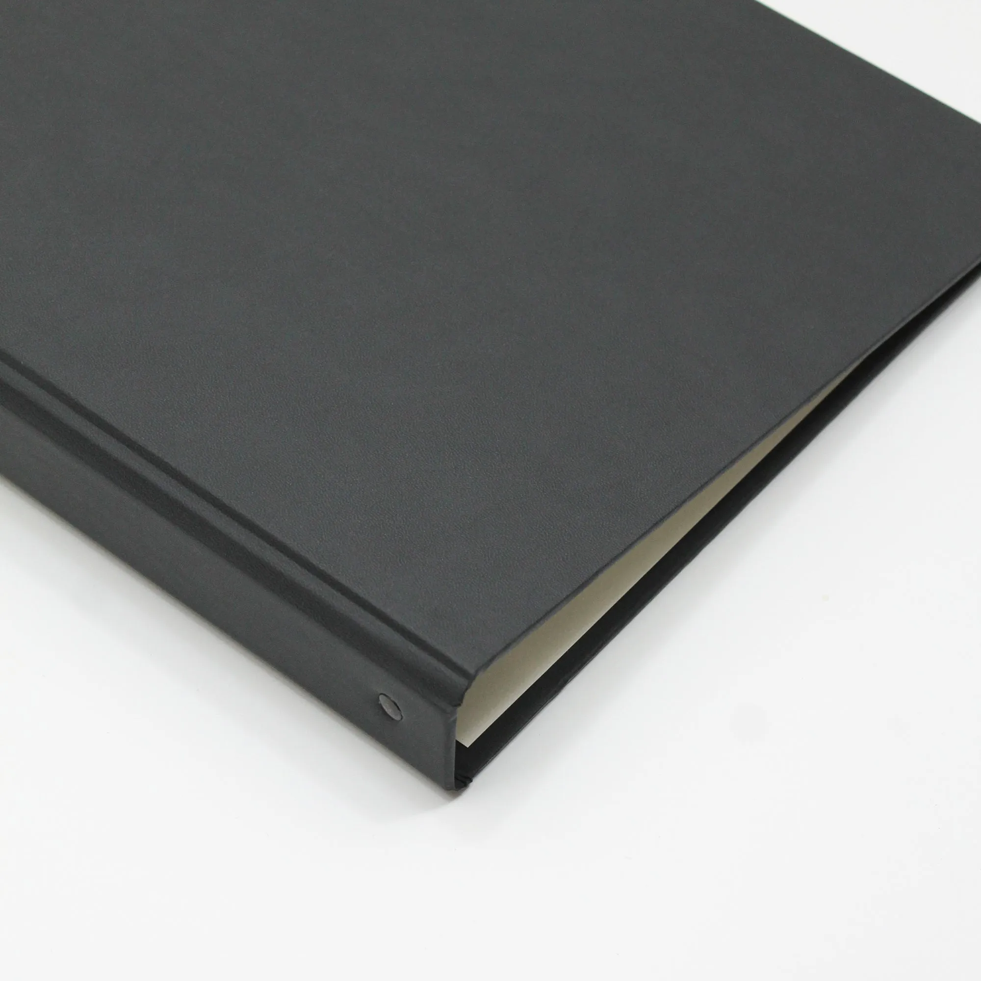 Large Photo Binder For 4x6 Photos | Cover: Black Vegan Leather | Available Personalized