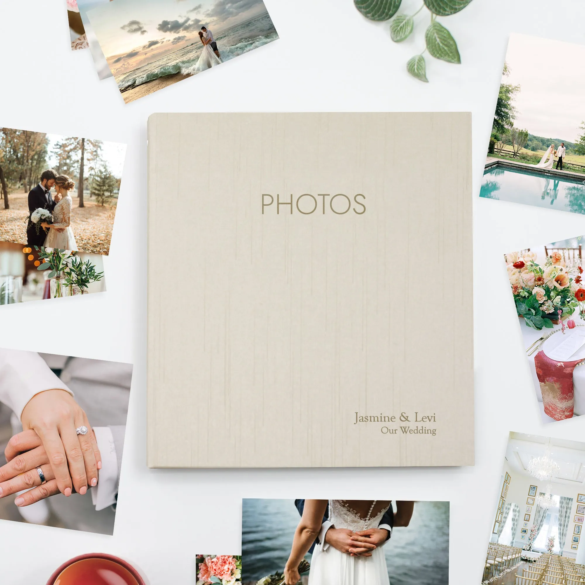 Large Photo Binder For 4x6 Photos | Cover: Champagne Silk | Available Personalized