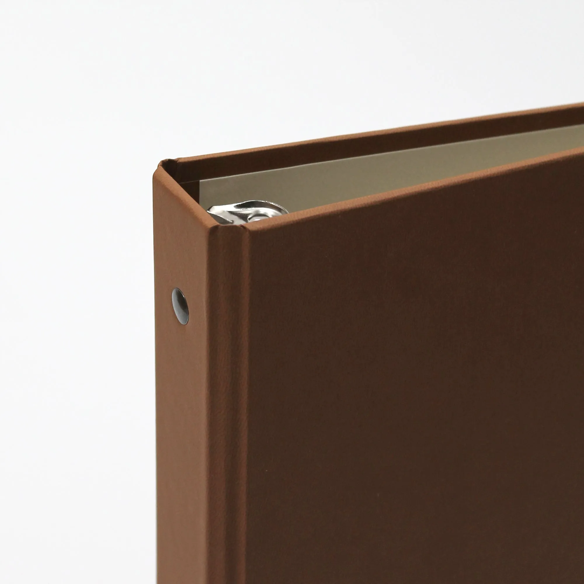 Large Photo Binder For 4x6 Photos | Cover: Light Brown Vegan Leather | Available Personalized