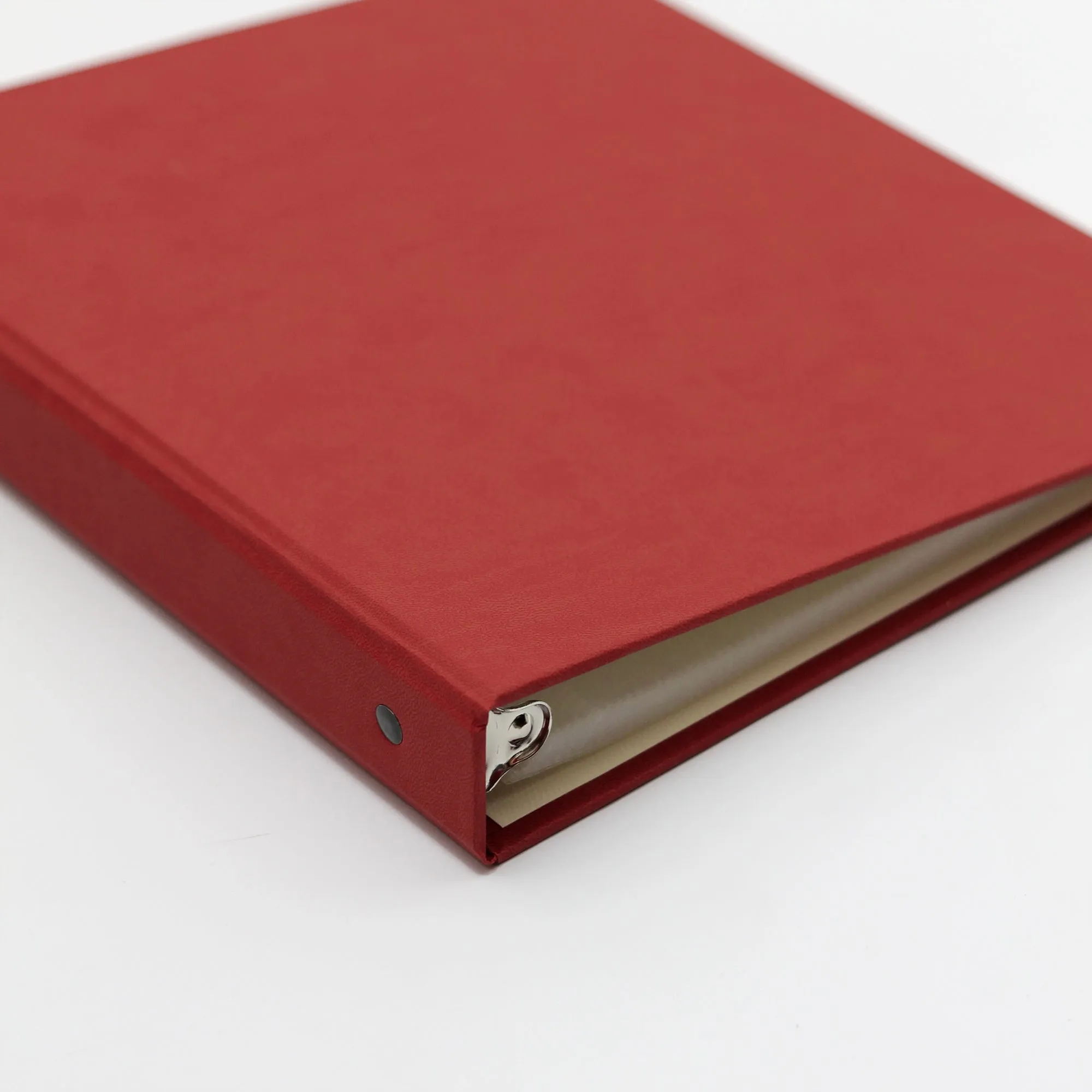 Large Photo Binder For 4x6 Photos | Cover: Red Vegan Leather | Available Personalized