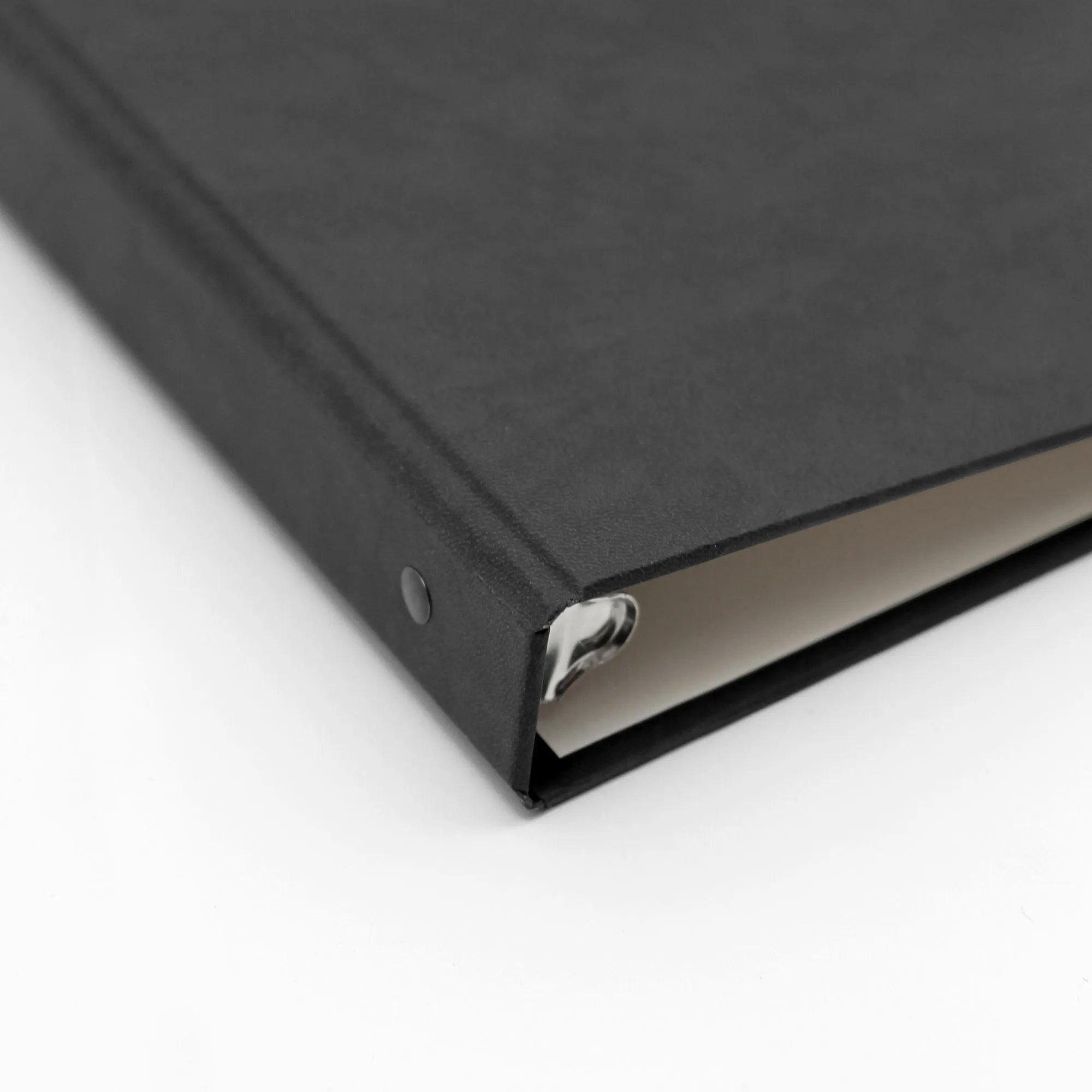 Large Photo Binder for 5x7 photos | Cover: Black Vegan Leather | Available Personalized