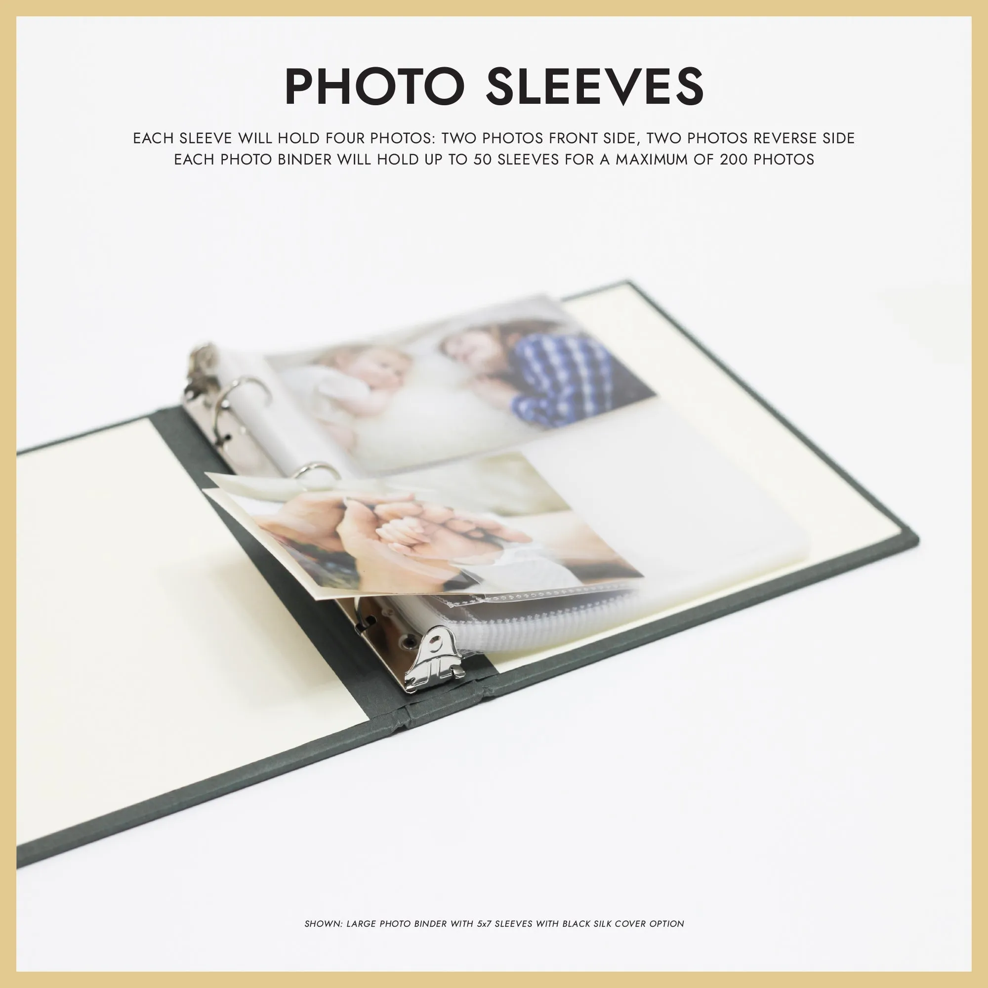 Large Photo Binder For 5x7 Photos | Cover: Dove Gray Linen | Available Personalized