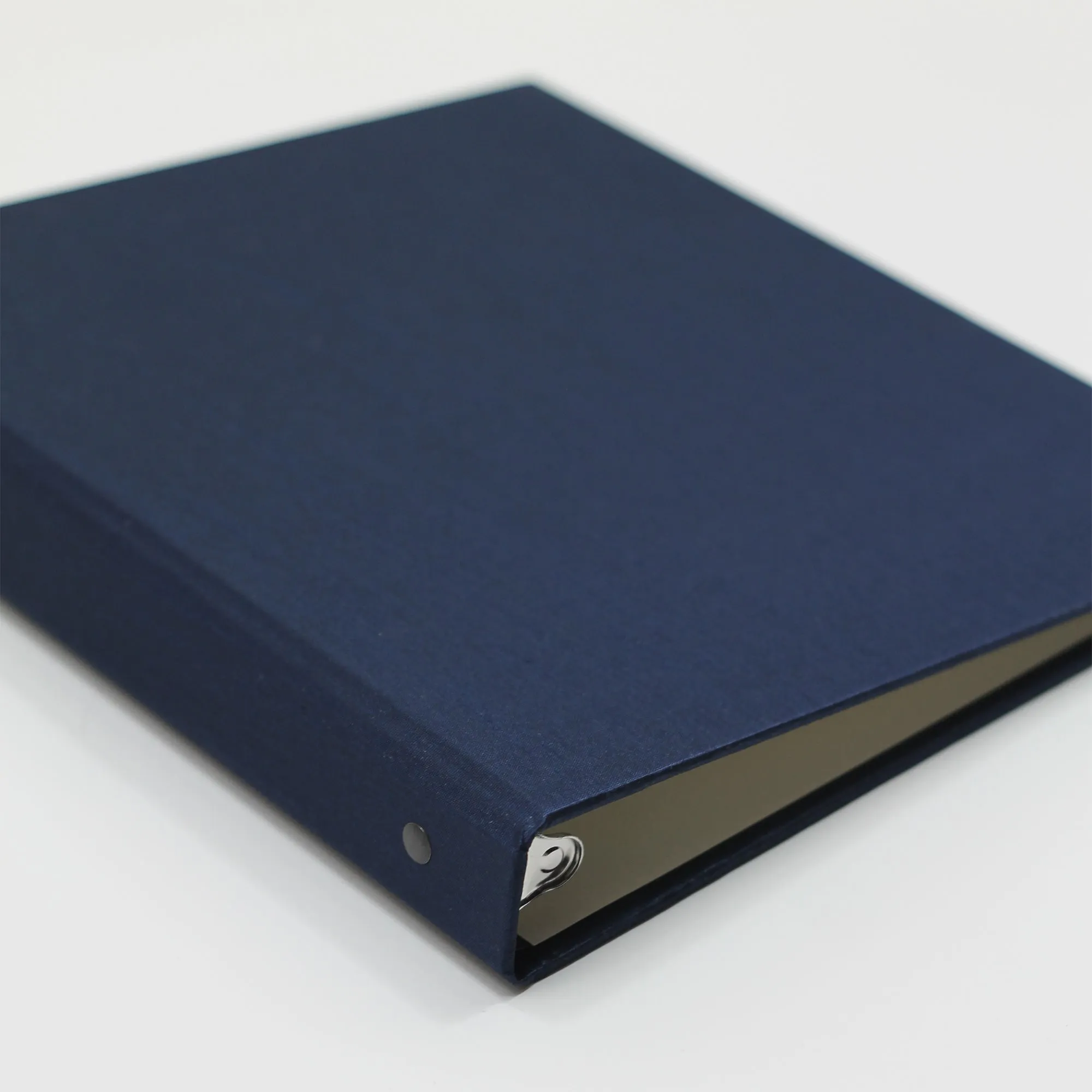 Large Photo Binder For 8x10 Photos | Cover: Navy Silk | Available Personalized