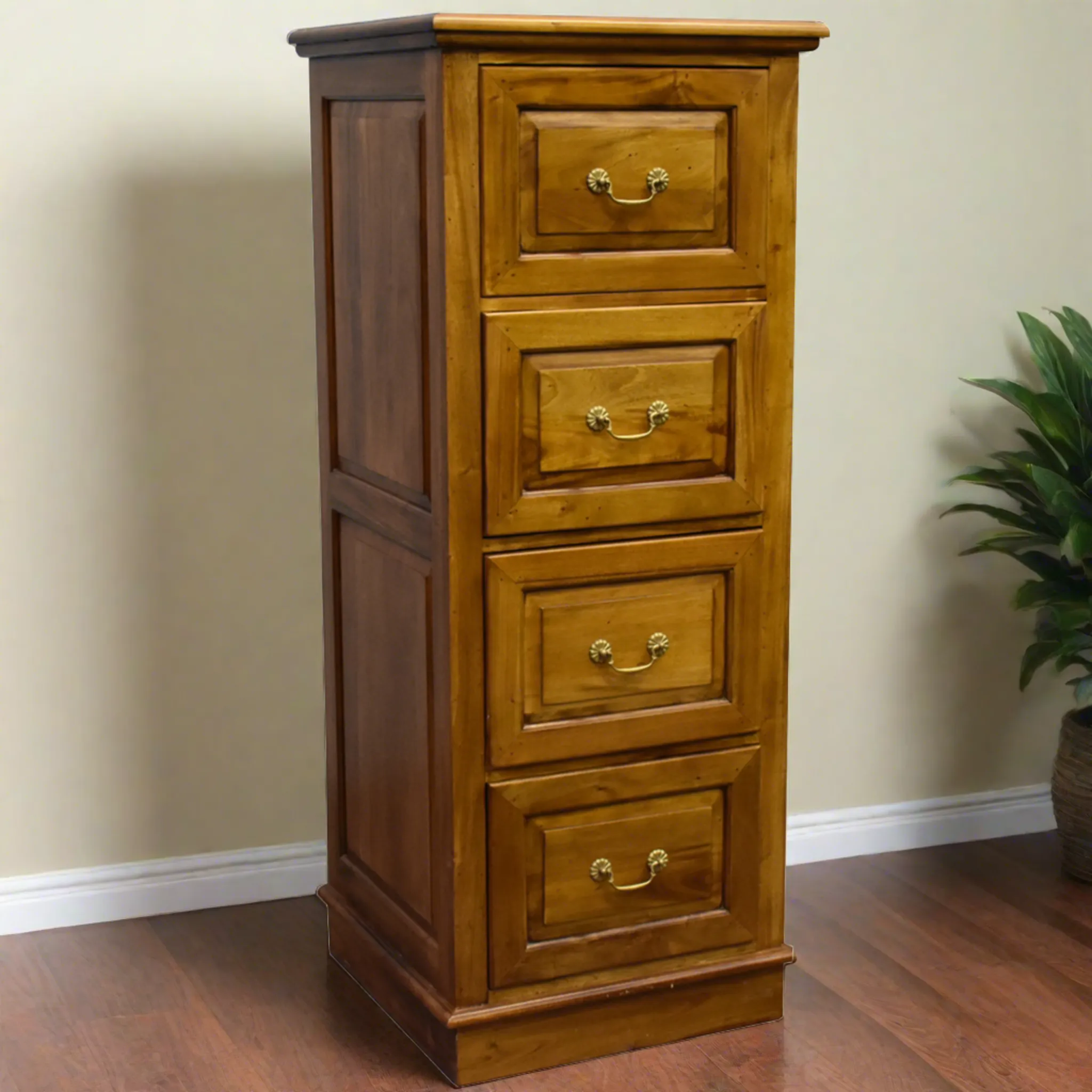 Legacy 4 Drawer File Cabinet - Light Brown Walnut