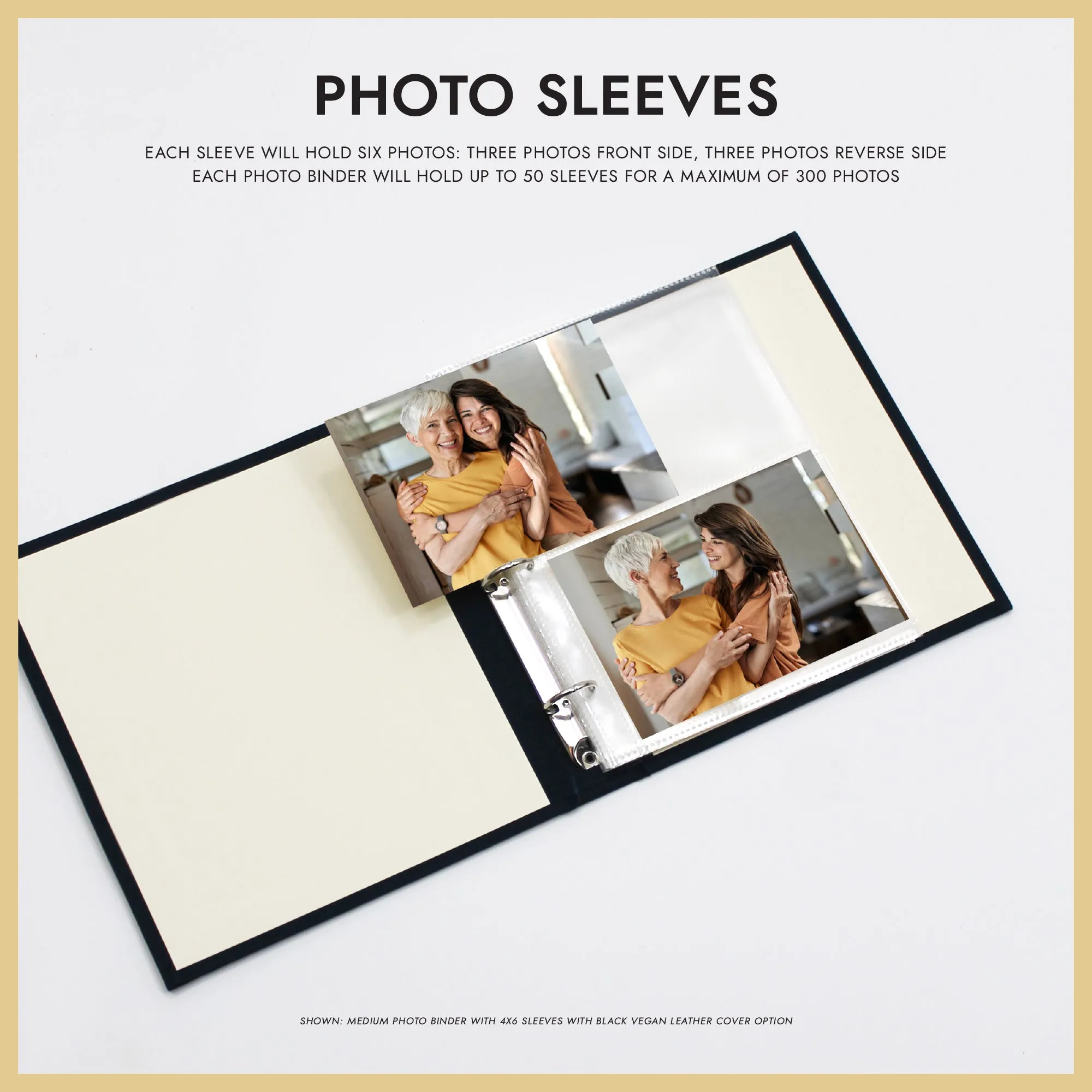 Medium Photo Binder For 4x6 Photos | Cover: Champagne Silk | Available Personalized