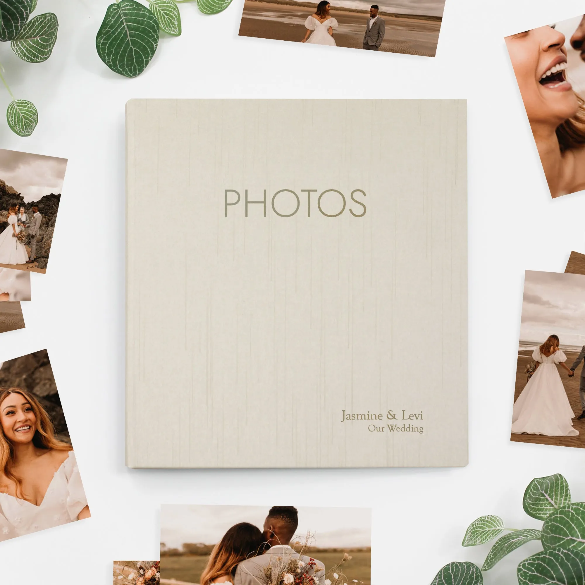 Medium Photo Binder For 4x6 Photos | Cover: Champagne Silk | Available Personalized