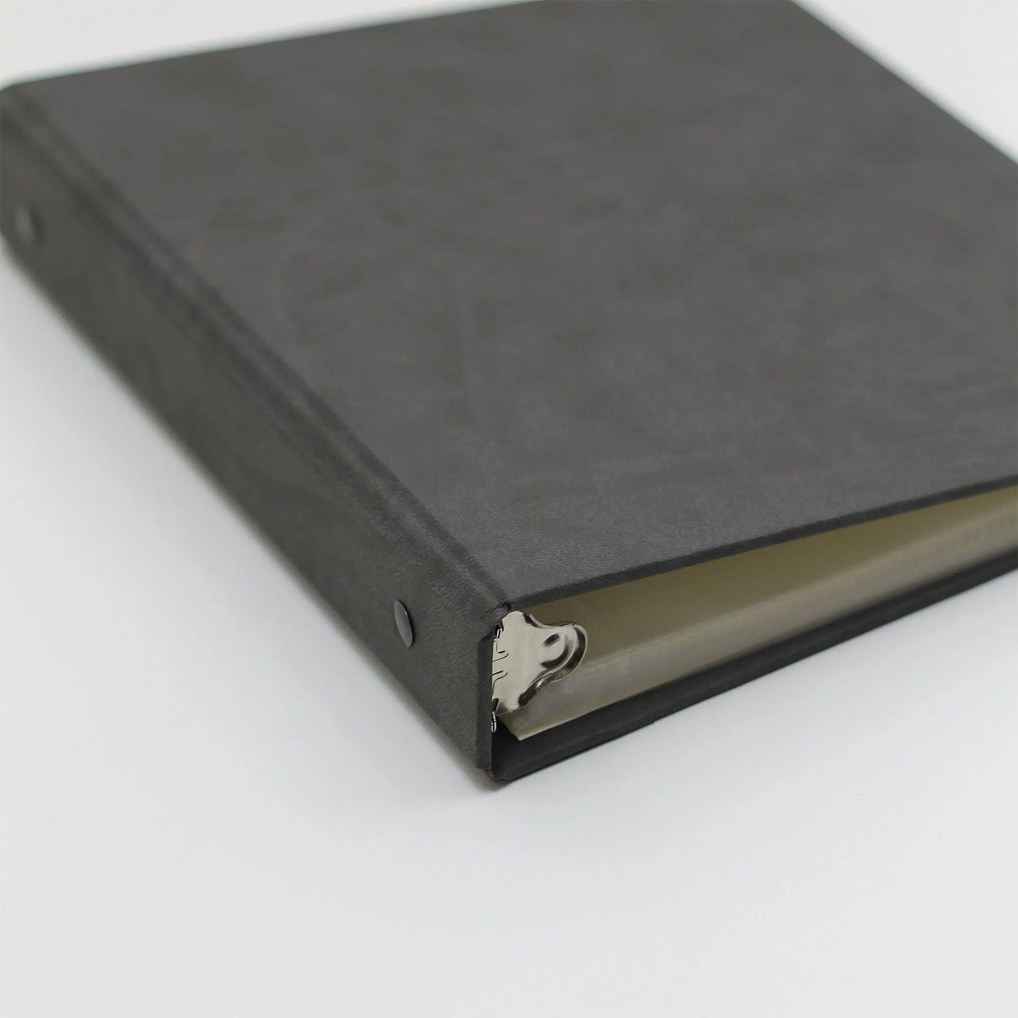 Medium Photo Binder For 4x6 Photos | Cover: Slate Vegan Leather | Available Personalized