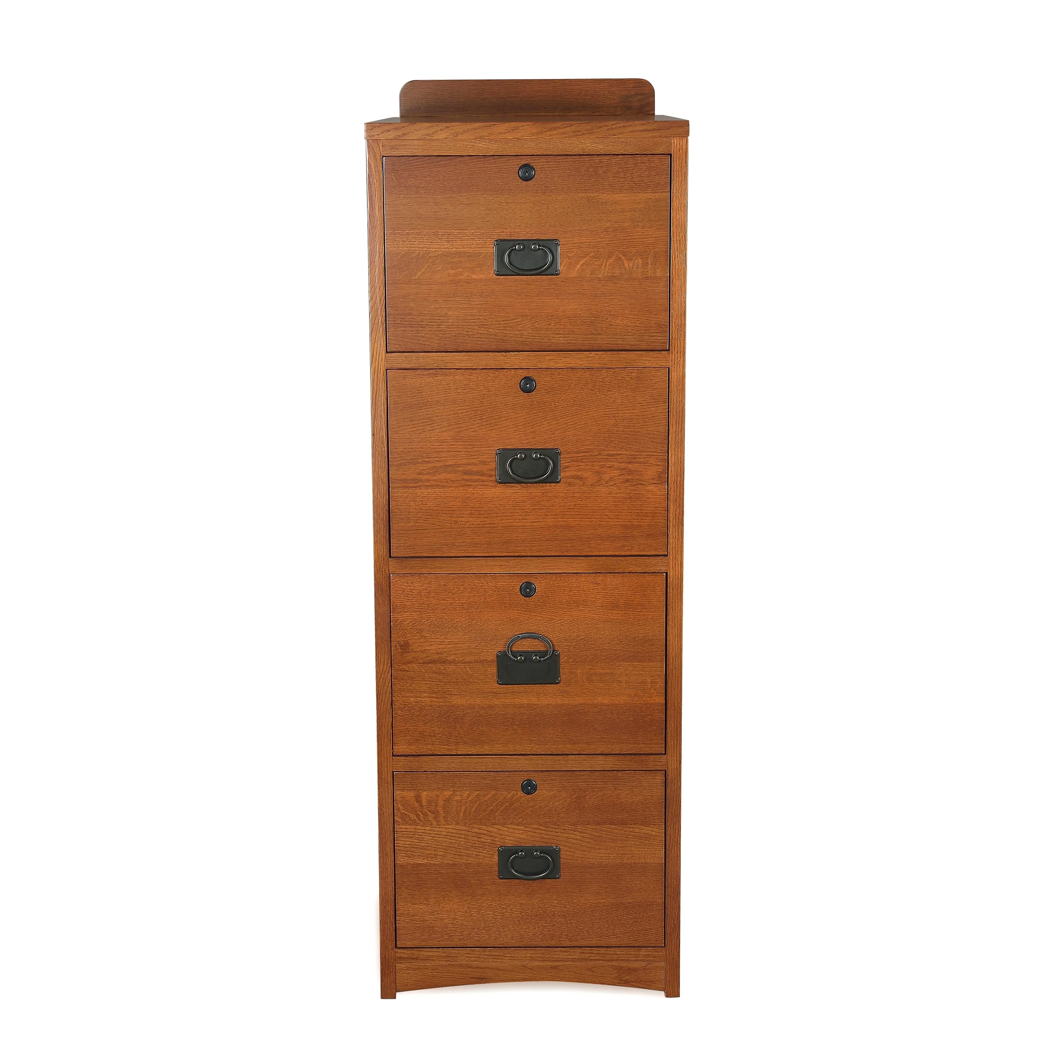 Mission Solid Oak 4 Drawer File Cabinet - Options Available