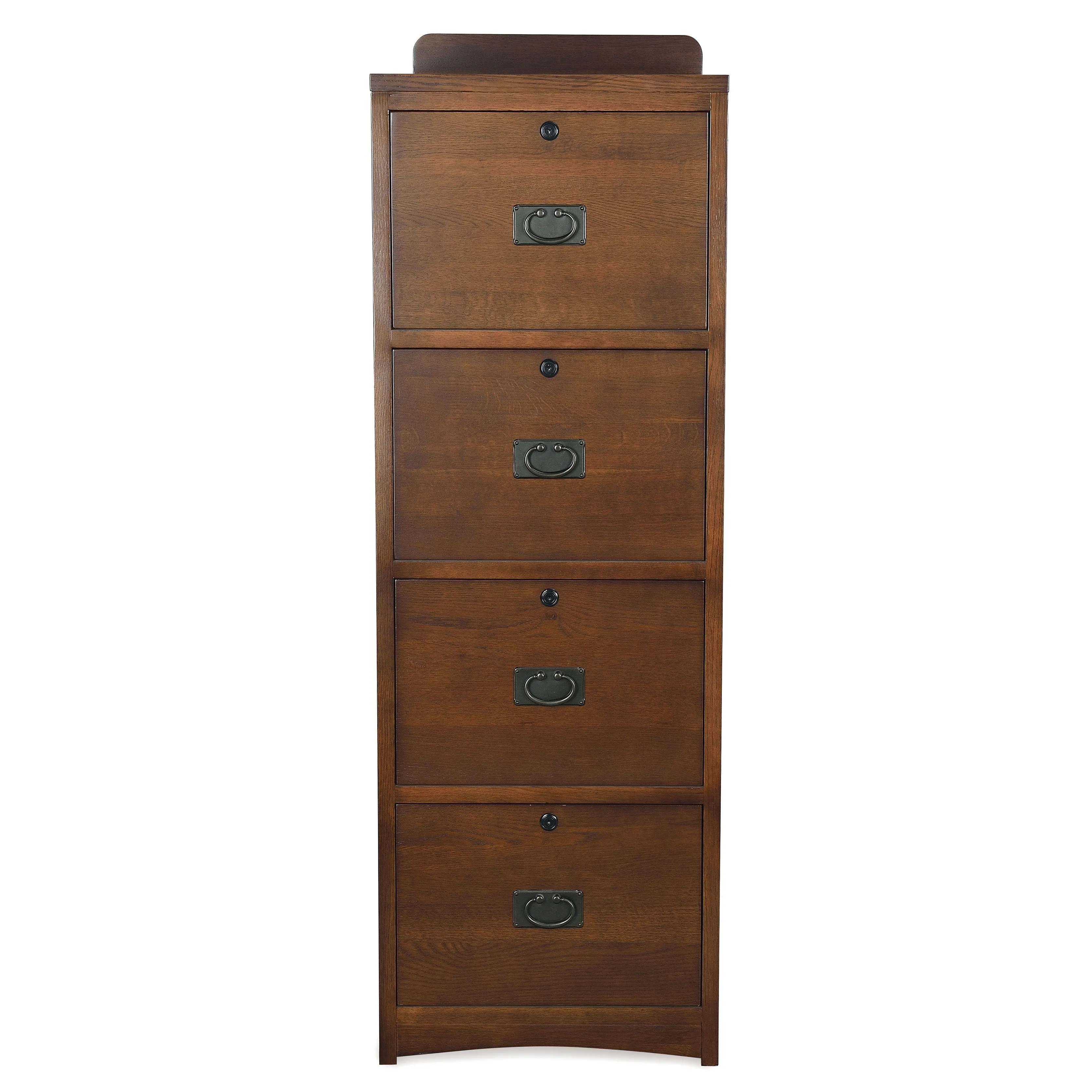 Mission Solid Oak 4 Drawer File Cabinet - Options Available